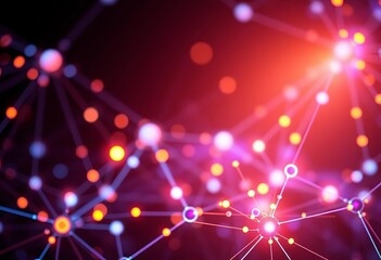 Fototapeta premium Abstract network nodes glowing, signifying regulatory compliance systems, Audit, Futuristic