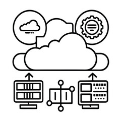 Cloud Service Icon Set for Paas