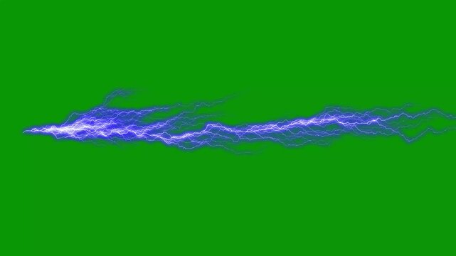 Animated electric pulse thunderbolt effect, lightning power overlay on black screen, high-voltage electric discharge effect with glowing bolts and atmospheric storm energy for digital vfx scenes