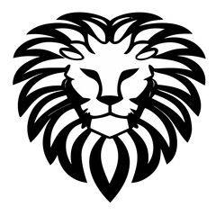 A lions head with  background