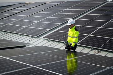 Professional who installs solar energy systems,  procuring equipment, and performing the physical...