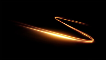 Futuristic golden speed lines tech-inspired vector backdrop, concept of data transfer, innovation. Great for tech company presentations, startup websites, data flow visualizations, fintech apps