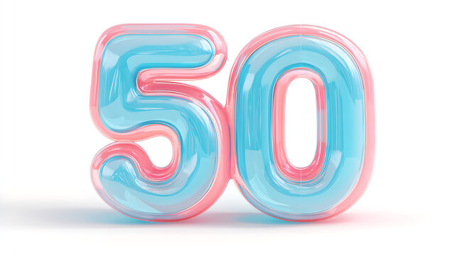 50 Number Balloons Celebration: Colorful Party Decoration for Anniversaries and Birthdays