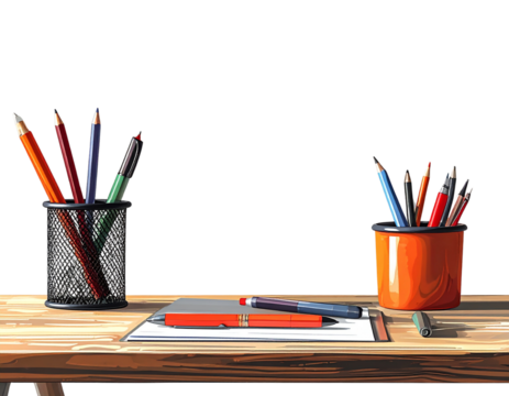 pen holder png desk pen holder cup PNG writing utensil organizer PNG office supply cup PNG transparent background image