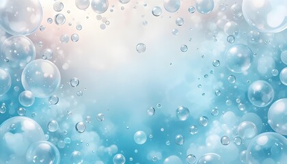 A dreamlike PNG pattern is formed with transparent, bubble, circle, water, and aqua.  A smooth, transparent PNG with soft pastel bubbles  Overlay for adorable watercolor or banners with a marine theme
