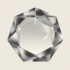 투명한 크리스탈 팔각 모형