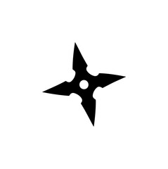 Obraz premium Ninja star shuriken icon weapon, dark martial arts symbol for combat and stealthy action