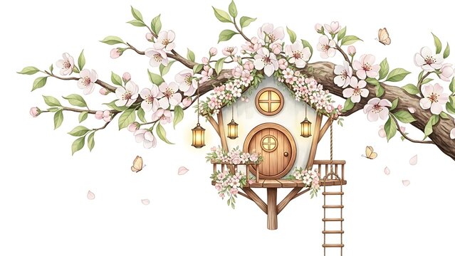 Bird on a branch Illustration work