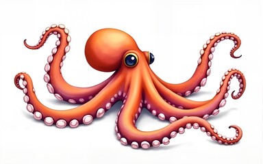 Obraz premium Octopus in watercolor. High quality
