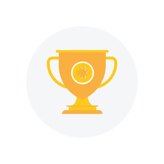 First Place Trophy Vector Icon