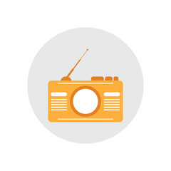 Yellow Radio icon vector illustration