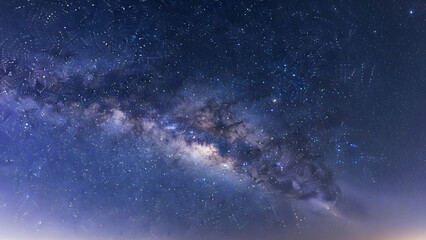 Stunning milky way galaxy displaying celestial bodies and cosmic dust in deep space