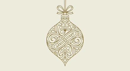 Elegant Scrollwork Christmas Ornament