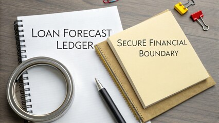 Financial Planning Tools for Business Loan Management, Forecasting and Budgeting Strategies, Ledger Notebooks, Sticky Notes