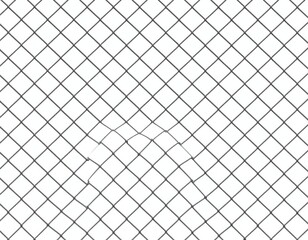An abstract image showing a section of a mesh wire fence with a distorted area
