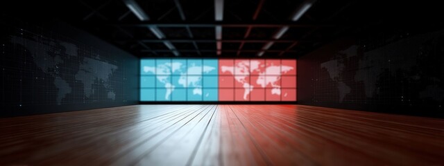 Global finance room with conflicting currency data, Currency Clash