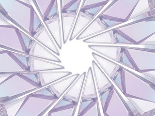 Abstract geometric radial pattern with pastel colors