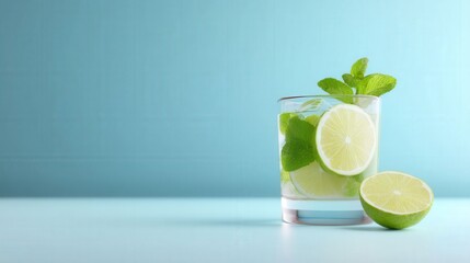 refreshing beverage concept featuring crisp imagery and cool tones