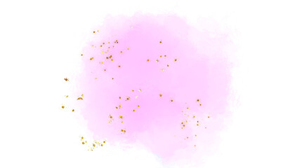  Soft pink watercolor wash with delicate floral accents