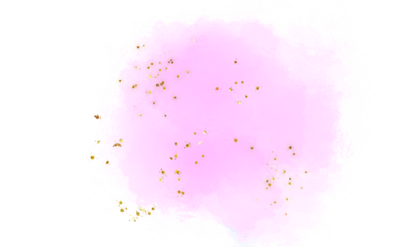  Soft pink watercolor wash with delicate floral accents