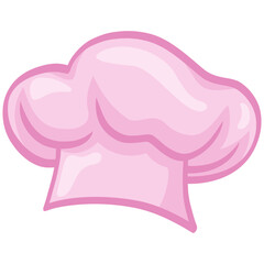 Pink Chef Hat Cartoon Illustration