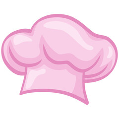 Pink Chef Hat Cartoon Illustration