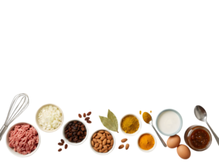 A Colorful Arrangement of Various Ingredients for Cooking or Culinary Crafts on a Table