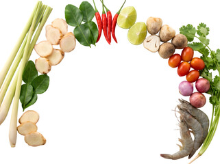 Fresh Ingredients Arrayed for Cooking: A Colorful Display of Culinary Essentials for Delicious Dishes