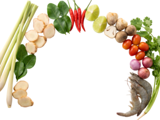 Fresh Ingredients Arrayed for Cooking: A Colorful Display of Culinary Essentials for Delicious Dishes