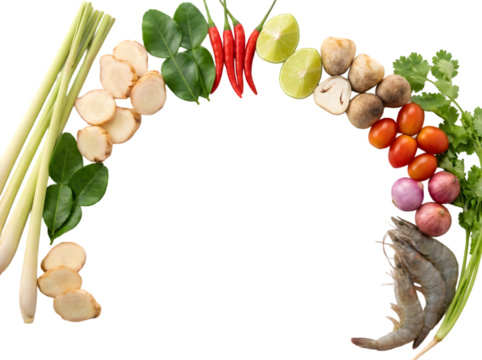 Fresh Ingredients Arrayed for Cooking: A Colorful Display of Culinary Essentials for Delicious Dishes