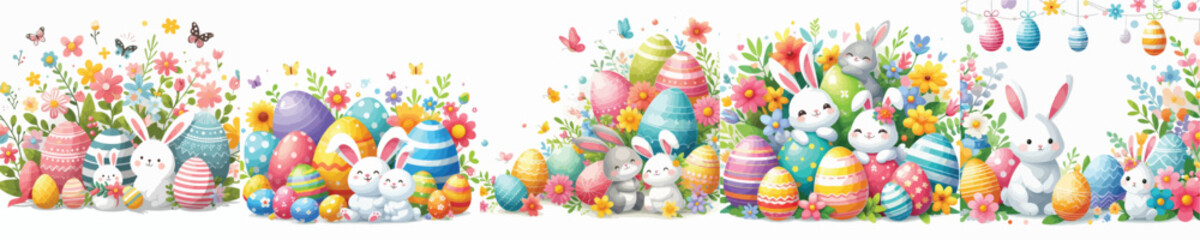 white background easter vector