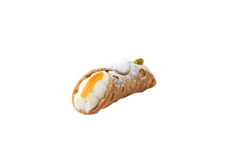 Delicious Italian Cannoli with Cream Filling and a Touch of Orange Zest for Dessert Lovers