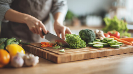 fresh vegetable meal prep, home cooking ingredients
