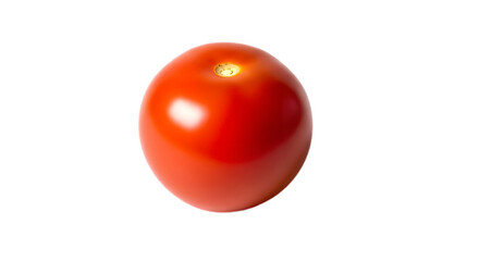 Studio Shot of Red Tomato Isolated on Transparent Background Perfectly Round and Smooth Fresh and Juicy Solanum Lycopersicum Source of Vitamin C Healthy Snack