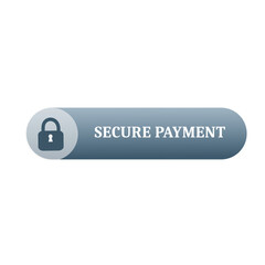 Secure Payment Button with Padlock Icon – 3D Minimalist Flat Design