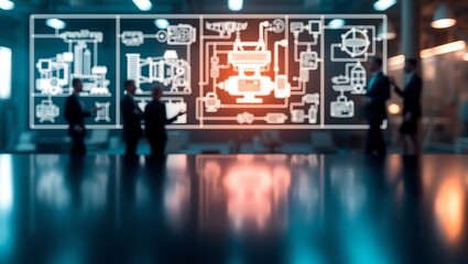 Generative AI advancing industrial process innovation with complex system designs.