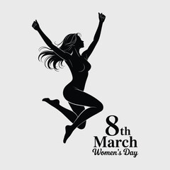 Black and white silhouette illustration of dancing in a white background.