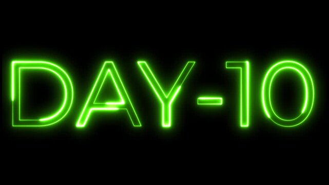 Day 10 Neon Typography Animation