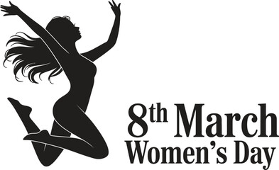 Black and white silhouette illustration of dancing in a white background.