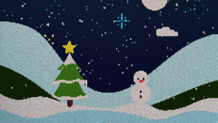 Christmas Holiday Knit Sweater Multiple Variations Wide Background