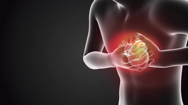 heart chest pain Trauma cardiac heart disease failure x-ray Schematic Medical Visualization