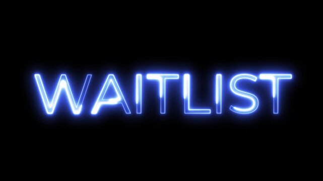 Waitlist Neon text Typography Animation