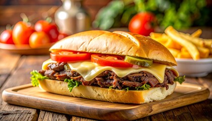 Bauru Sandwich &mdash; Classic Brazilian Melted Cheese Beef Sandwich