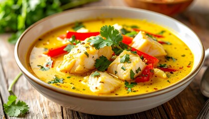 Moqueca Brazilian Fish Stew &mdash; Coconut Broth Seafood Dish