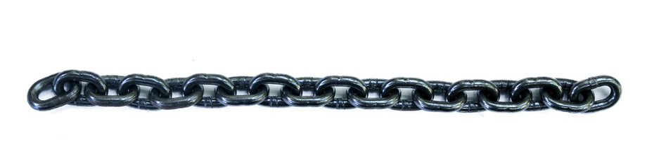 Obraz premium A single metallic chain displayed. It appears strong and durable, suggesting concepts like connection or security. 