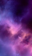 Obraz premium Deep Purple Cosmic Nebula abstract Background