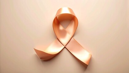 Raise awareness and show support with a symbolic peach ribbon, honoring strength and solidarity in the fight against uterine and endometrial can