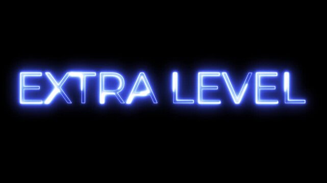 Extra Level Neon Typography Animation