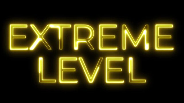 Extreme Level Neon Typography Animation