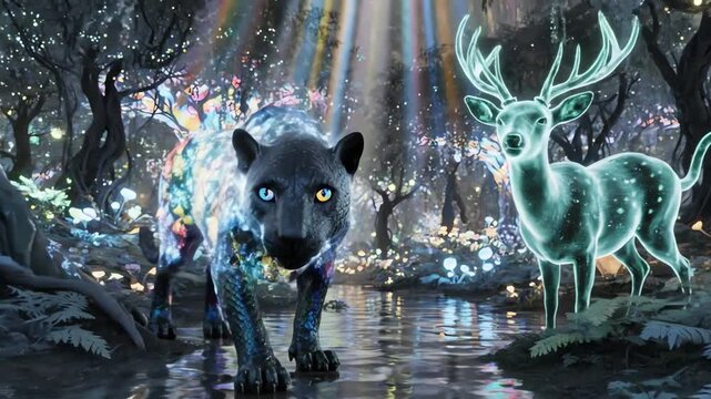 Hyper-Realistic Quantum Entangled Ecosystem with Coherent Evolutionary Lifeforms - AI Generated